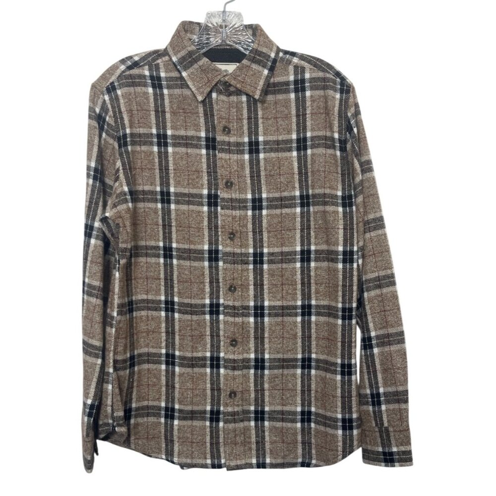 Smith & Mills‎ Plaid Flannel Shirt Mens Small Brown New WOT